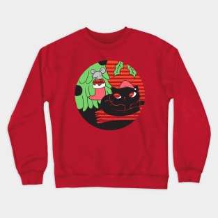 The Christmas Tree, The Black Cat And The Mouse Crewneck Sweatshirt